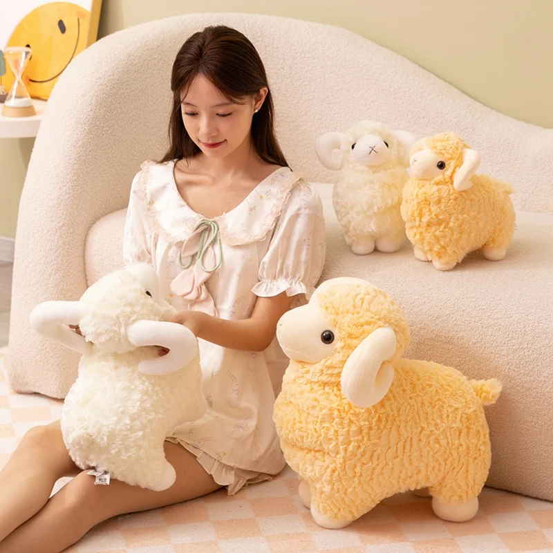 

Kawaii мягкая пушистая плюшевая игрушка из альпаки, мультяшные мягкие игрушки, милые овцы, кукла Альпака для детей, девочек, праздничные подарки на день рождения, декор