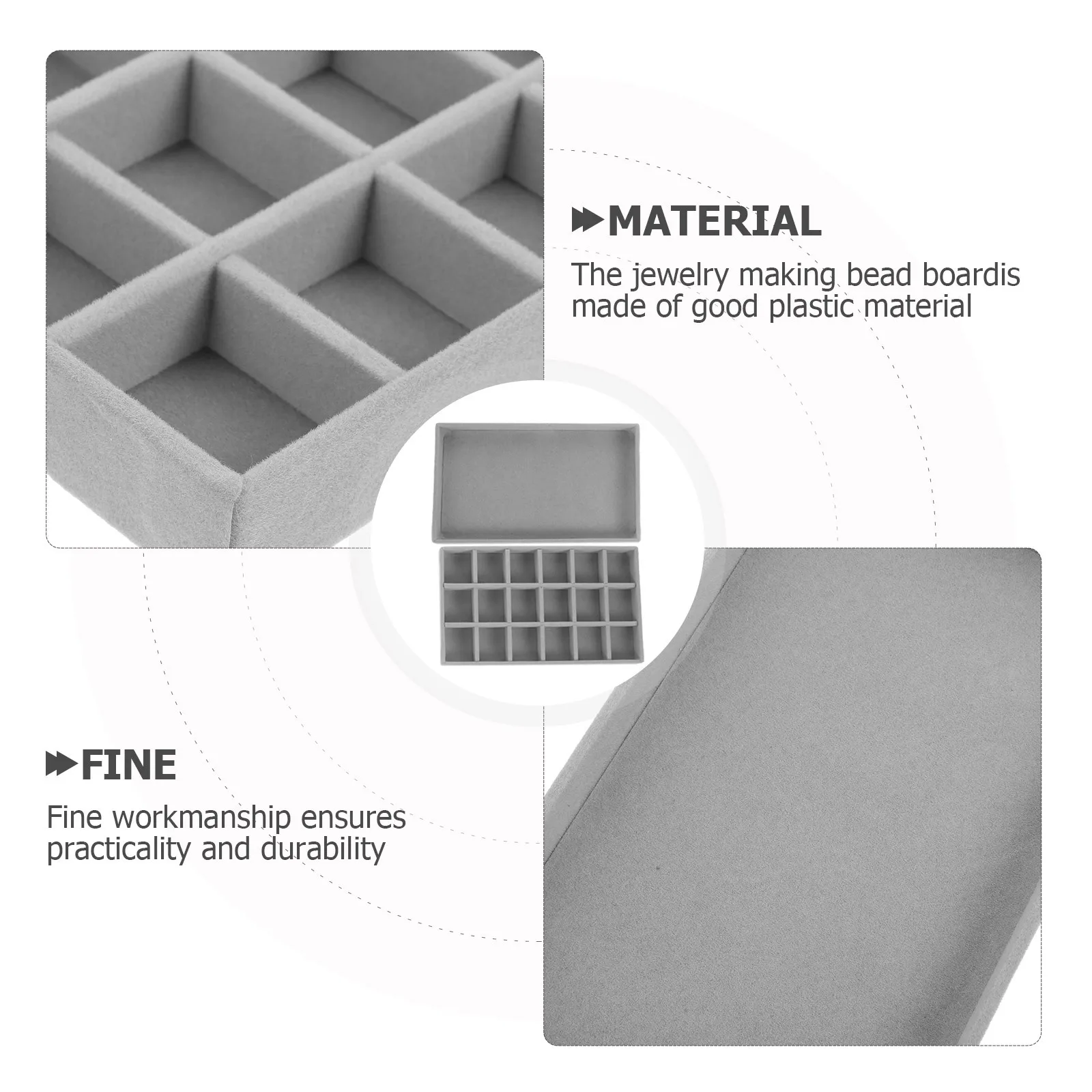 2pcs Bead Design Boards Jewelry Making Tray For Diy Bracelets Necklaces Beading Organizer Storage Groove Measurement Tool