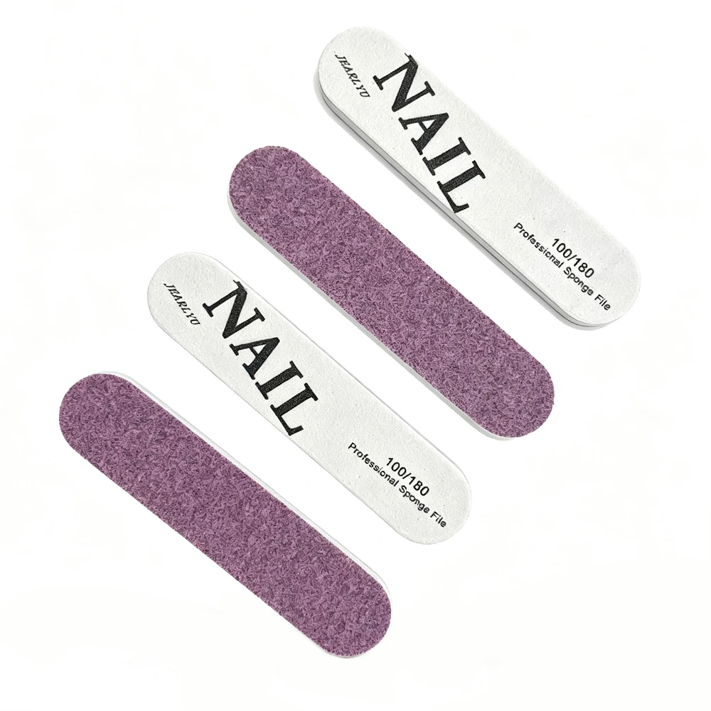 250Pcs Professional Mini Nail Art File 100/180 Grit Nail Buffer File Quick Shaping Manicure Pedicure Gel Nail Art Salon DIY Tool