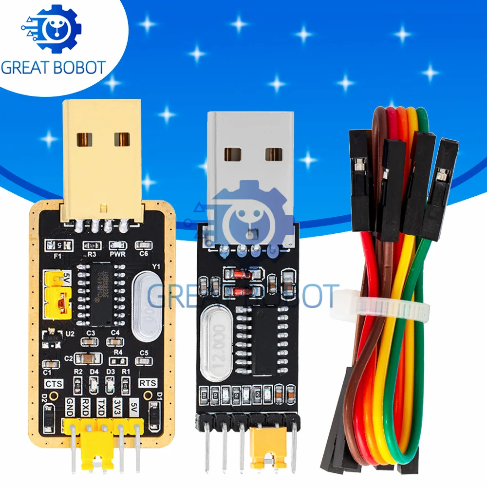 3.3V/5V Switchable CH340G Module - USB to TTL UART Adapter (1PCS) for Arduino & MCU Development