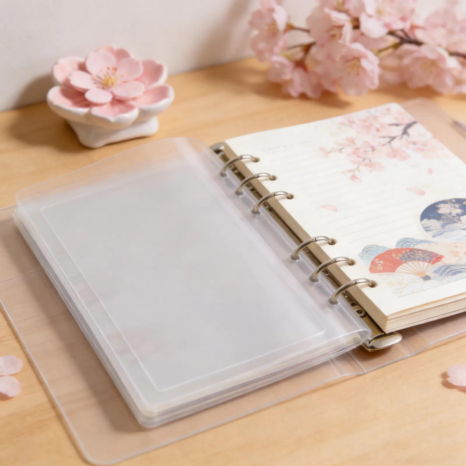 

50Pcs A4 Clear Pet DIY Double-Sided Release Film Pages No Hole Binder Plastic Inserts for Journaling Sticker Storage Washi Tape