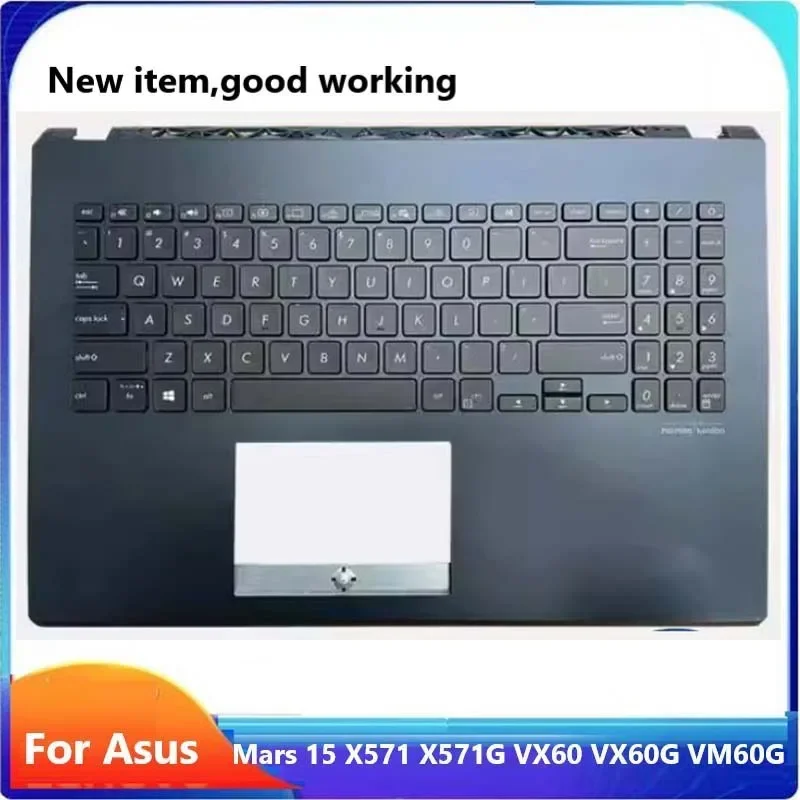 palmrest us tampa do teclado retroiluminacao cinza e azul para asus mars15 x571 f571 vx60gt vx60g f571g x571gt u g f 01