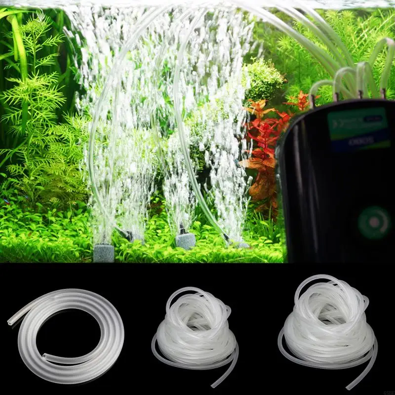 45be 1/5/10m Clear Aquarium PVC Ống ống khí oxy ống oxy cho cá cho bể 4/6 mm