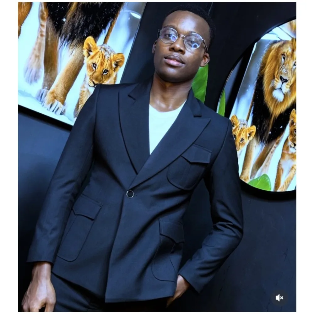 

Safari Navy Blue Men Suits Smart Casual 2 Pieces Jacket Pants Single Breasted Three Pockets Formal Business Custom Male Outfits