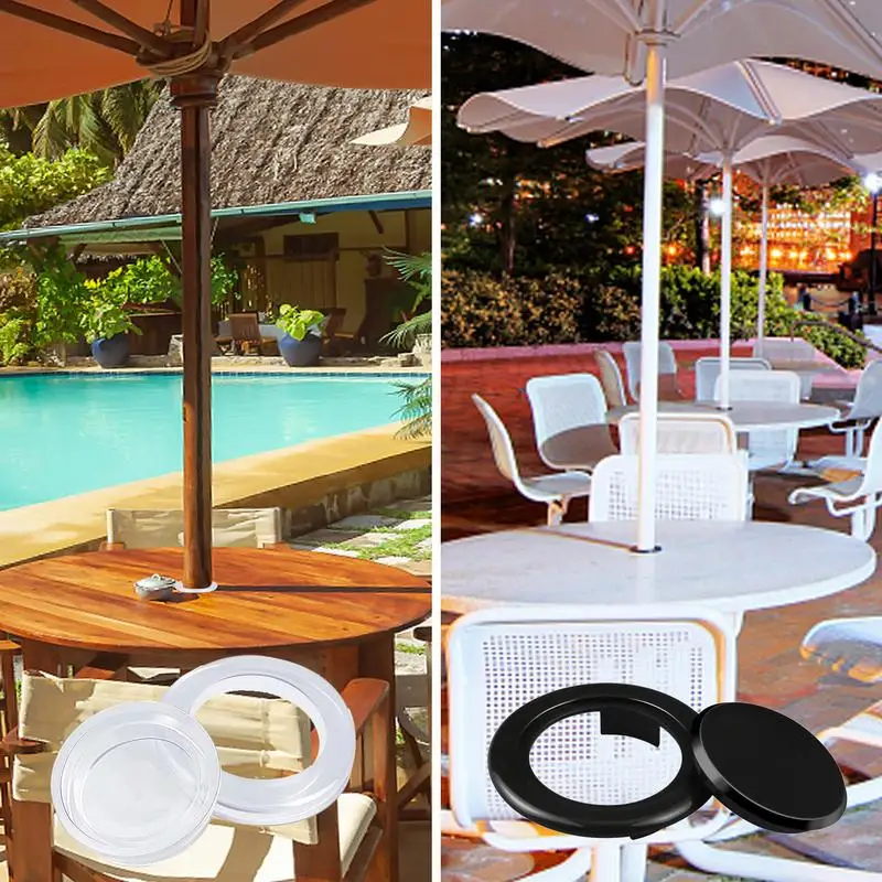 Patio Stół Parasol Otwór Koło Wtyczka Parasolka Otwór Pierścień Zestaw Nakrętka Trwałe Patio Ogród Plaża Stół Zestaw Wtyczek Parasola