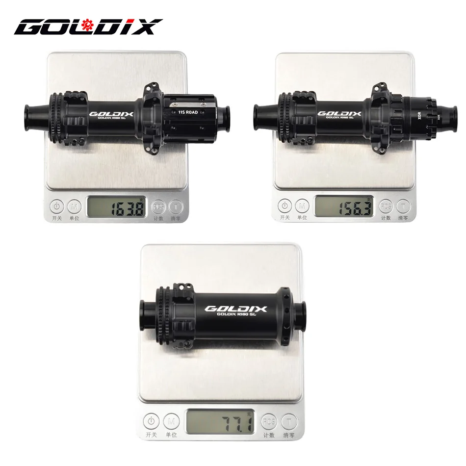 GOLDIX R180SL 초경량 로드 바이크 허브, 래칫 센터 잠금 브레이크, 스트레이트 풀 스포크, 로드 및 자갈 자전거용, 24 홀, 240g, 36T 썸네일 4