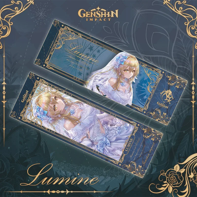 Genshin Impact Collection Kartenspiele Fontaine Lyney Lynette Freminet Cosplay Requisiten Anime Tarot Kartenspiel Sammlung Karten Geschenke