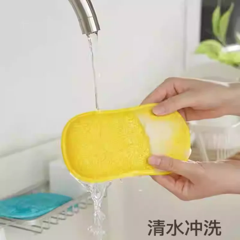 

3/5/10PCS Non-Scratch Microfiber Scrub Sponges for Dishes Kitchen Tools - Non Stick Pot Cleaning Gadgets for Dishwashing