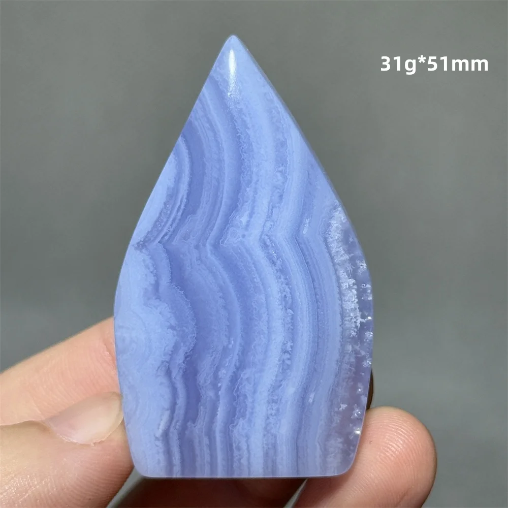 Noble Blue Lace Free-Form Torch Natural Mineral Crystal Aura Meditation Healing Prayer Energy Lucky Home Decoration Holiday Gift