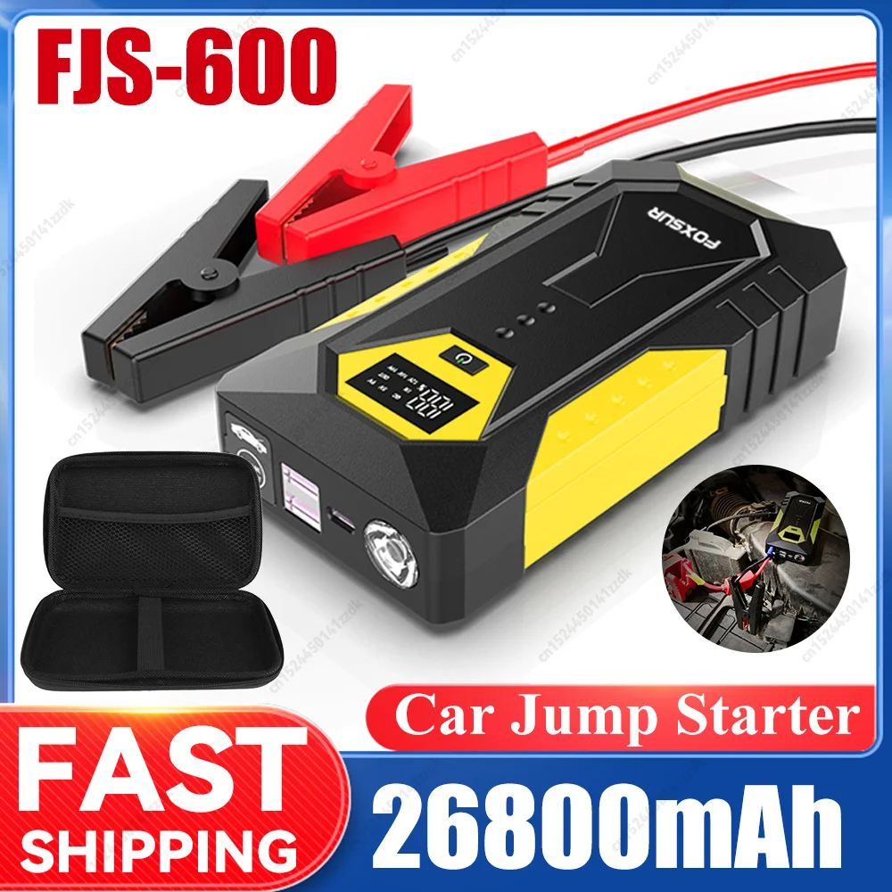 Car Jump Starter 12V 800A Power Bank 26800mAh for Emergency Battery Booster Portable Charger Auto Starting Device Accessary