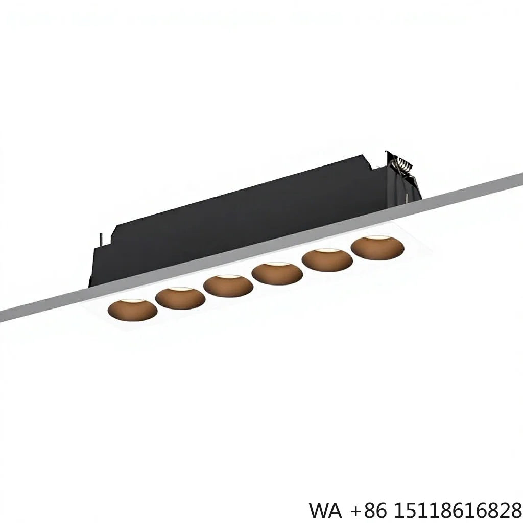Smart Embedded Linear Grille Downlight Aluminum Construction COB Light Source Supports Tmall Genie Smart Home Voice Control