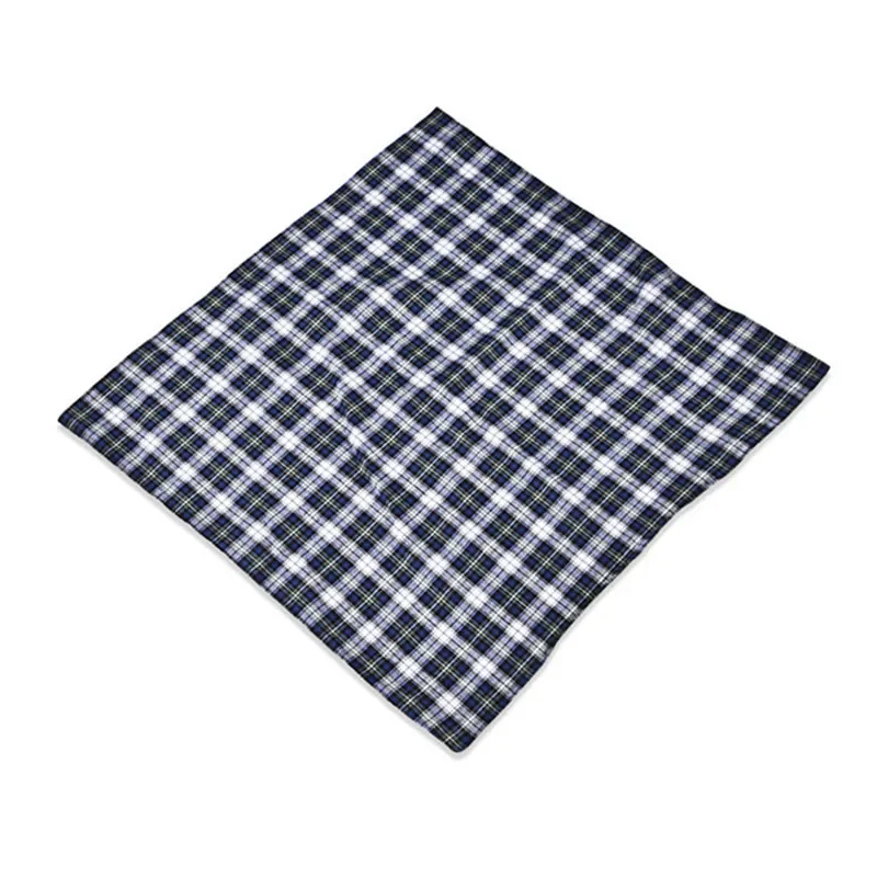 5Pcs 40x40cm Square 100% Cotton Plaid Stripe Handkerchiefs Men Classic Vintage Pocket Towels Wedding Party Gift