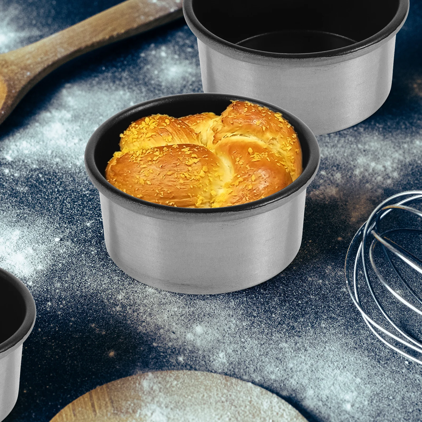 

2Pcs Nonstick Round Cake Pan Aluminum Mini Cake Mold Baking Perfect Bakeware