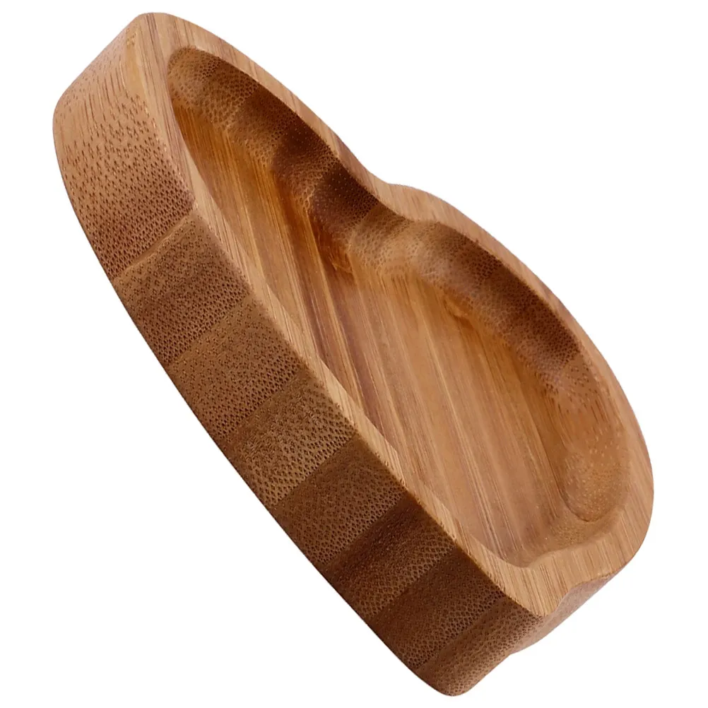 Bamboo Wood Heart Shaped Jewelry Tray Storage Organizer for Rings Necklaces Earrings Bracelets Keys Home Decor Rustic Farmhouse