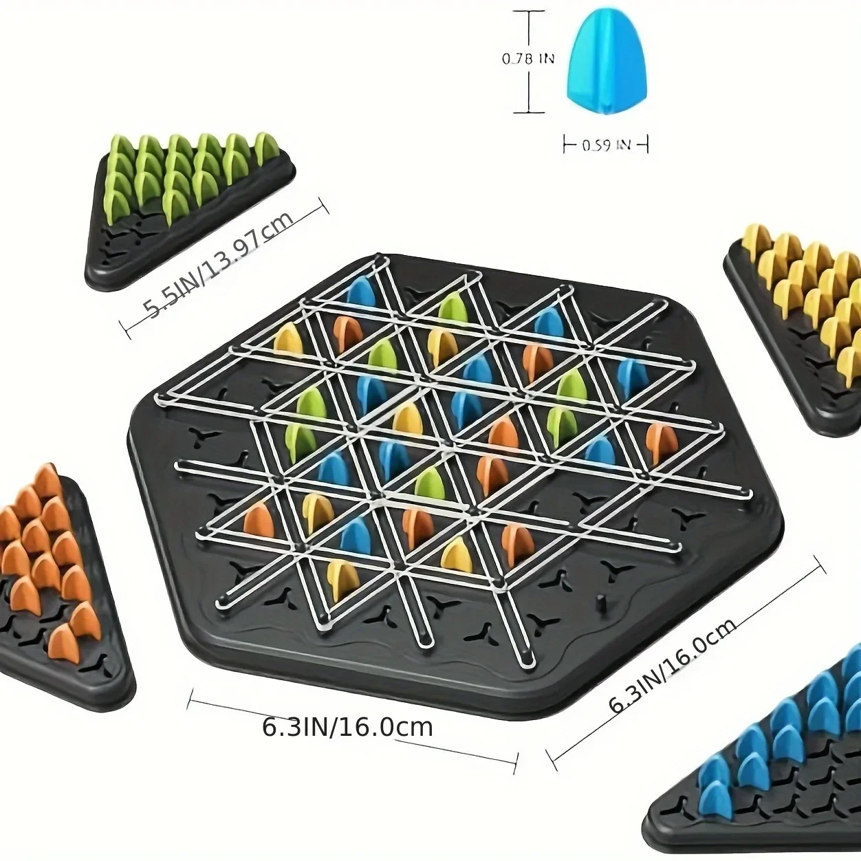 

Chain Triangle Chess Splendor Duel Board Game Strategy Game for Kids and Adults Fun Family Game Logic Chess Track Tables Game