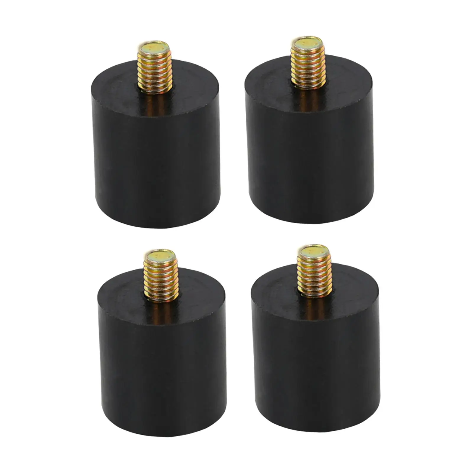 4Pcs Rubber Mount Shock Absorbers M8 Equipment Isolation Dampers Cylindrical Vibrations Isolators for Equipments Air Compressors