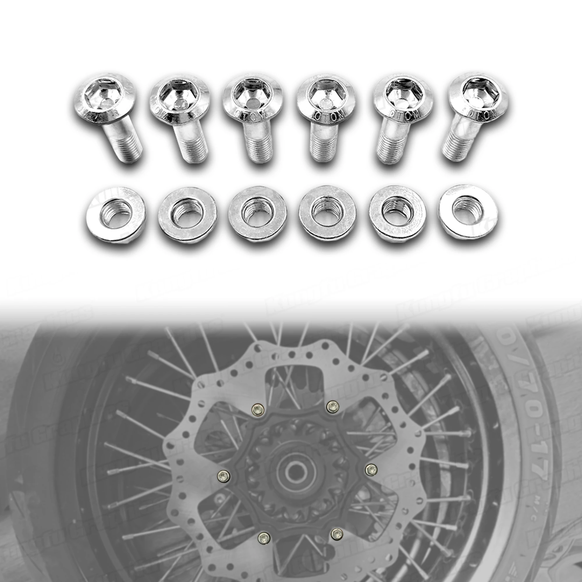 JY RACING Rear Sprocket Bolt Motorcycle Hardware Fastening Mount Kit Universal for Dirt Bikes SXF YZF CRF KXF RMZ
