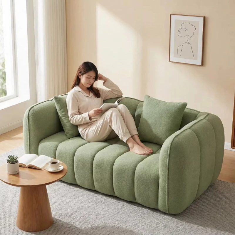 Oversized Velvet Living Room Sofas 3 Seater Luxury Lazy Boneless Compressed Sofa Modern Nordic Divano Moderno Furniture Home