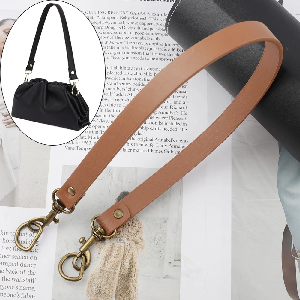 

2Pcs PU Leather Shoulder Bag Handle Strap with D Ring for Women DIY Purse Handbag Replacement Crossbody Bags Belts Accessories