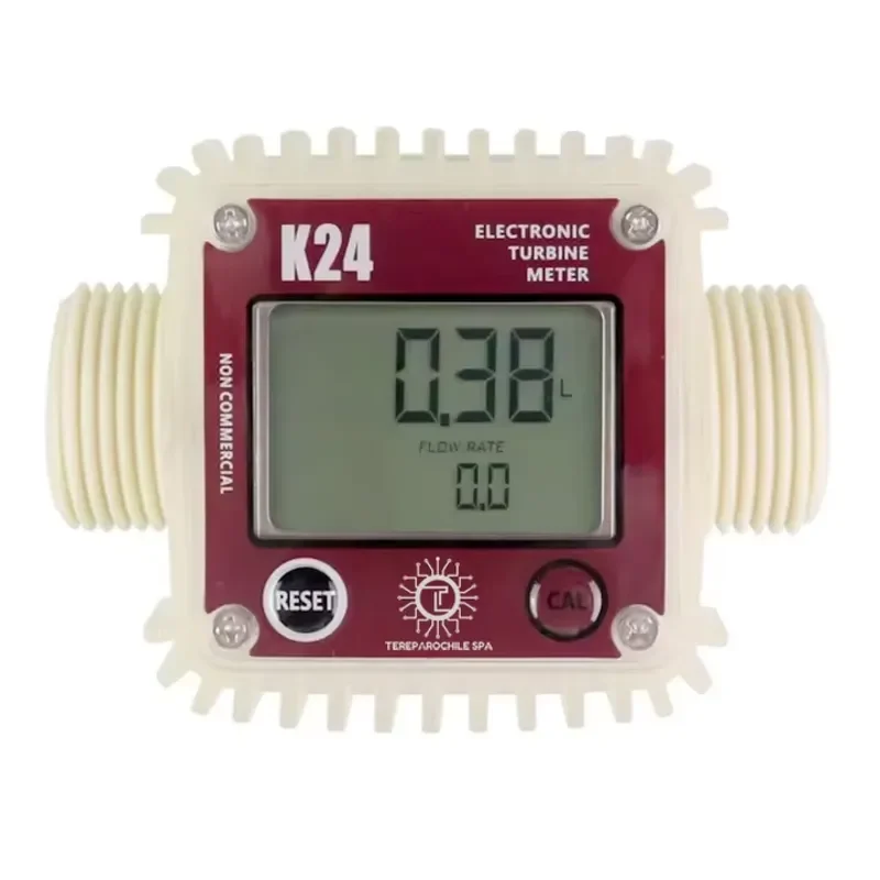 BOLRZO K24 Digital Turbine Flowmeter Fuel Flow Gauge Liquid Water Flow Measurement Tool Tester