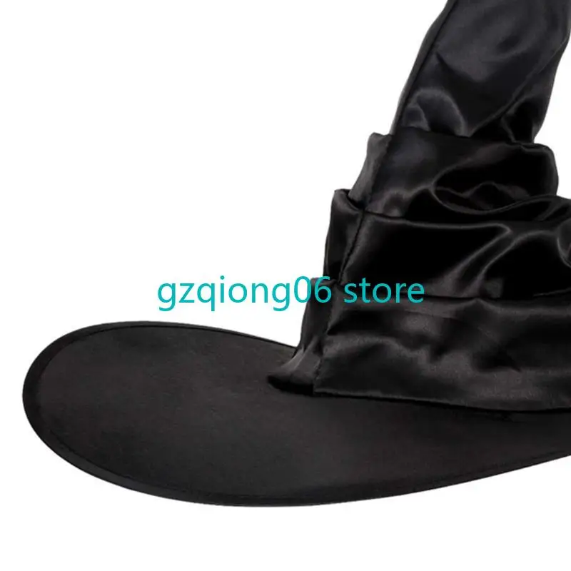 

K3NF Креативная черная складчатая шляпа волшебника на Хэллоуин, угловая шляпа ведьмы, косплей, вечеринка