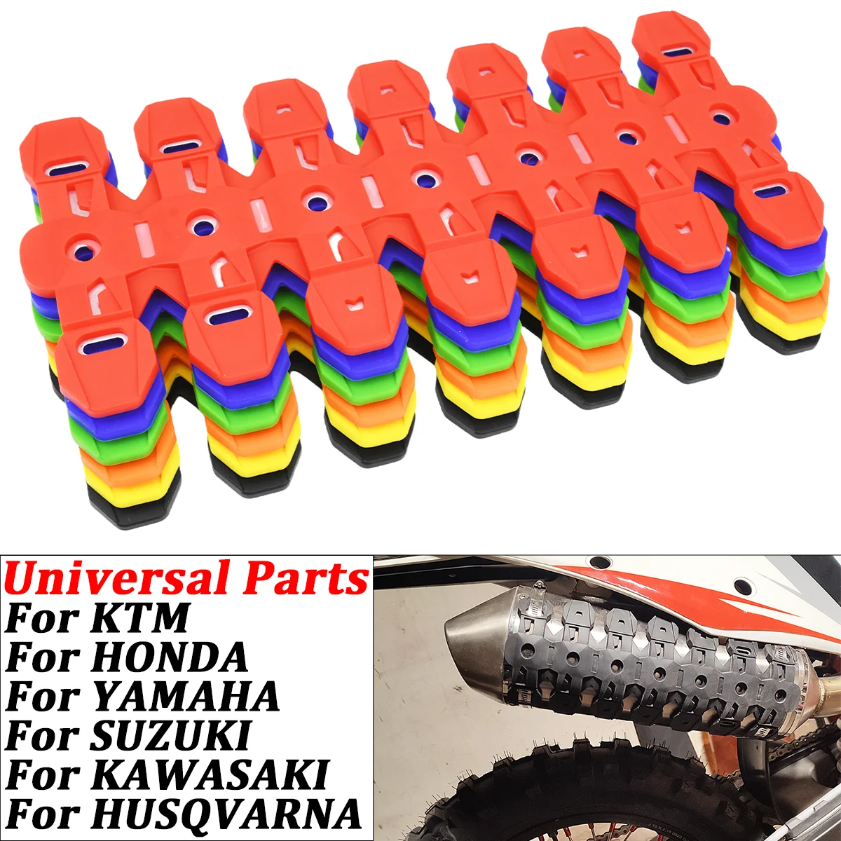 

Universal tools moto Heat Shield Exhaust Protective Cover For YAMAHA KTM HUSQVARNA HUSABERG SUZUKI GAS-GAS BETA HONDA KAWASAKI
