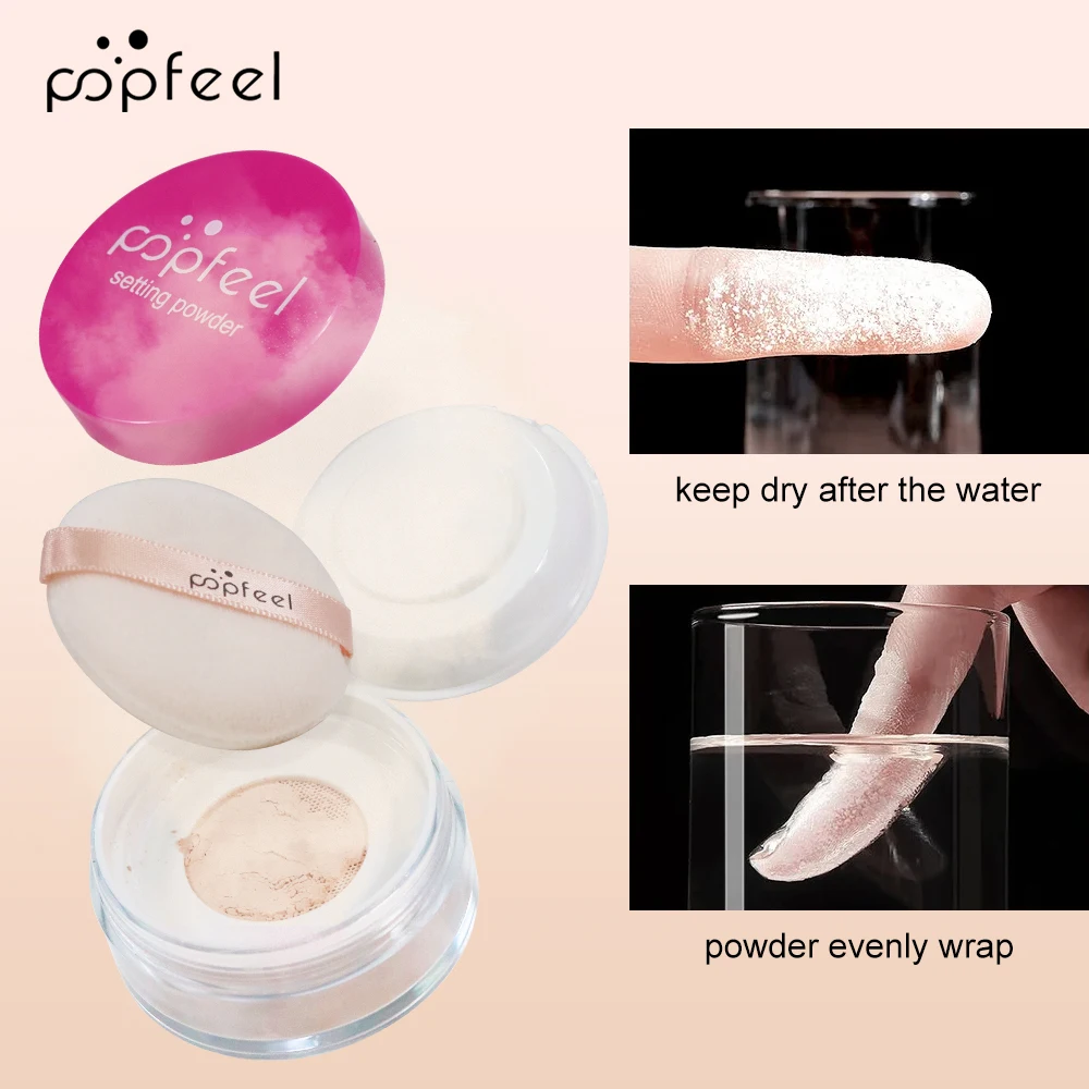 POPFEEL Matte Setting Powder-Oil Control, Soft Focus Finish, długotrwały makijaż, idealny puder do twarzy zapewniający bezwadny makijaż