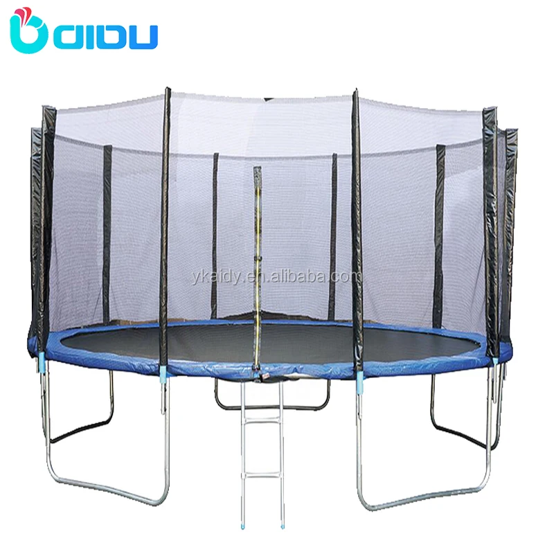 Fabrication personnaliser le trampoline de saut de gymnastique de grand parc commercial de charge de 16 pieds 330 lb avec le filet d'enclos pour la vente en gros