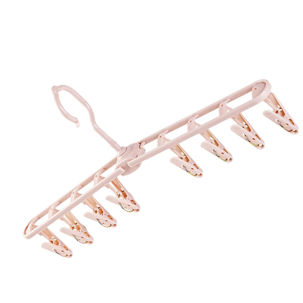 

8 Non-Toxic PP Sock Clips Underwear Windproof Hanger Foldable White Plastic Clothes Rack Bra Panties Tool Dry