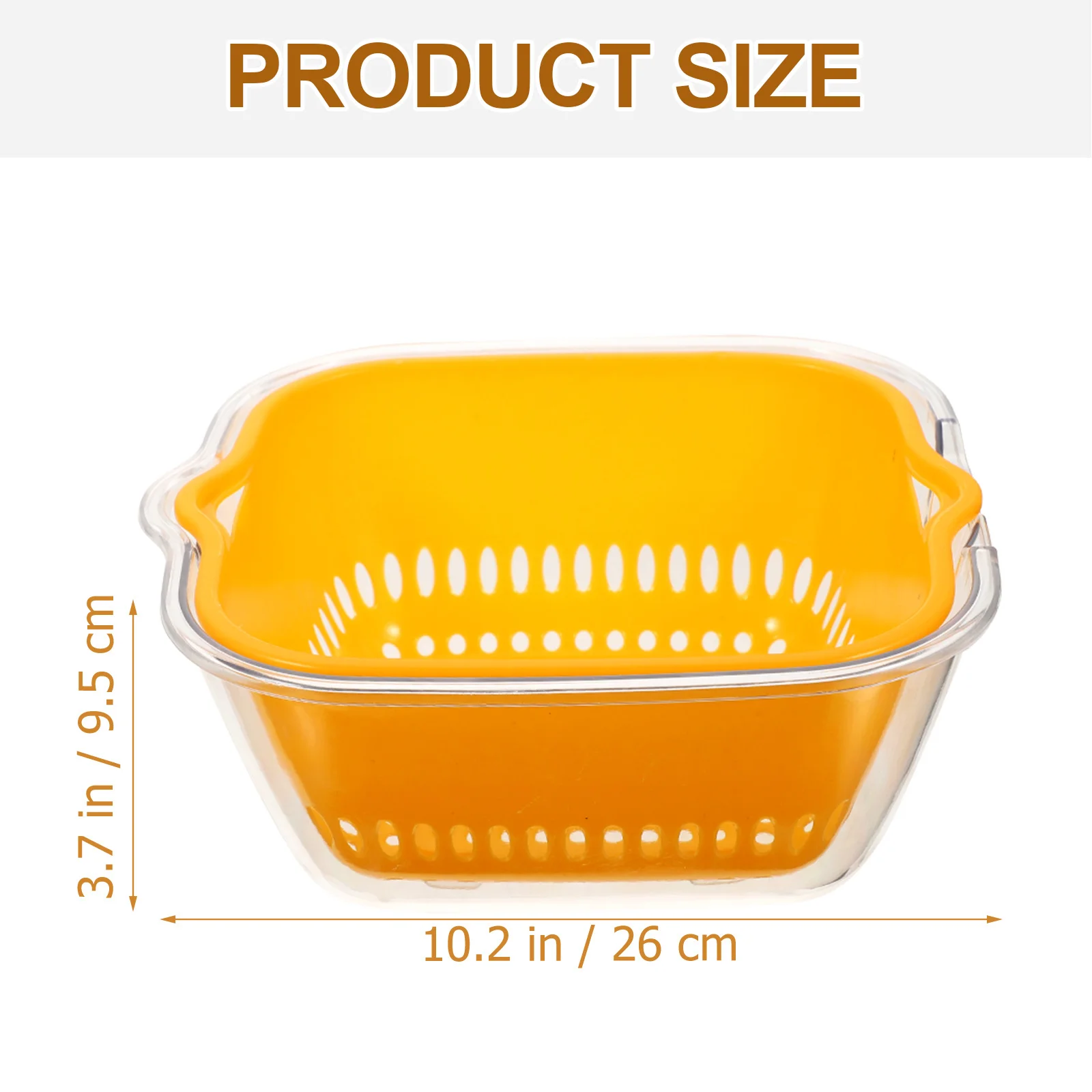 

4Pcs Plastic Strainer Bowl Double Layer Colander Vegetable Fruit Washing Basket Kitchen Colander Strainer Bowl