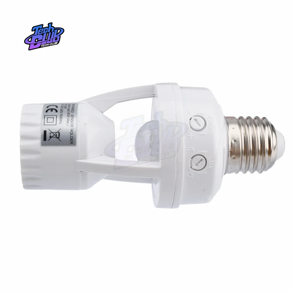 AC100-240V PIR استشعار الحركة E27 المقبس محول أمبولة LED E27 مصباح قاعدة ذكي التبديل ضوء لمبة