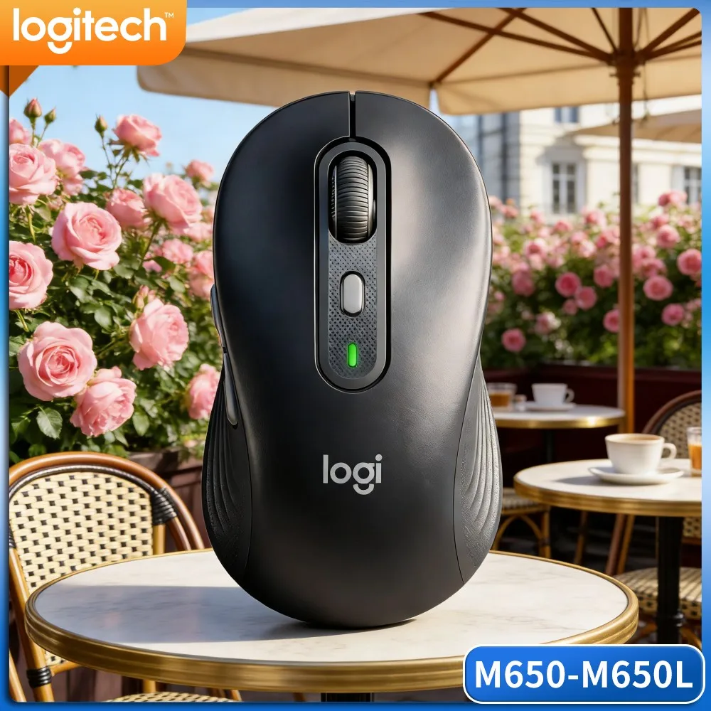 Logitech M650/M650L Wireless Mouse Comfort Contour Recycled Plastic Smart Adaptive Scroll Business Office Workspace
