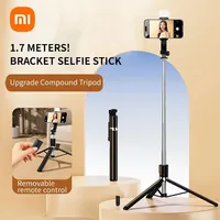 Xiaomi Extendable Cell Phone Selfie Stick 1.7M with Wireless Remote Mobile Phone Tripod 360° Rotation for IPhone Samsung Android