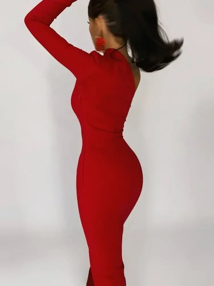 فساتين طويلة أنيقة للنساء الصيف كتف واحد فستان ماكسي Bodycon مثير أسود شق فومال الزفاف مساء فستان الحفلات 2022