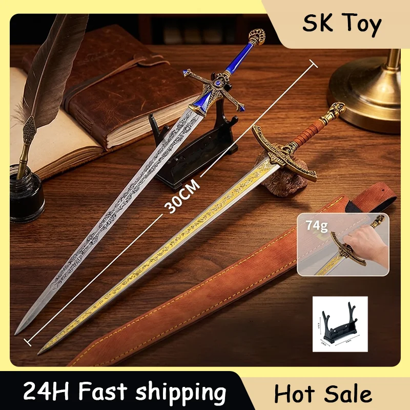30cm Game Peripheral Rellana's Twin Blades All-metal Craft Knives Toy Swords Desktop Ornament Gifts Collections
