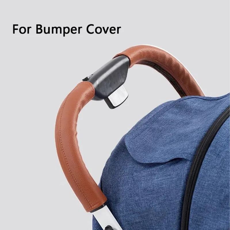 Universelle Kinderwagen-Griffabdeckungen Ergonomisches Design Kinderwagen-Griffhülle Weiche PU-Leder Armlehnenabdeckung Perfekt für Draußen – Detail 4