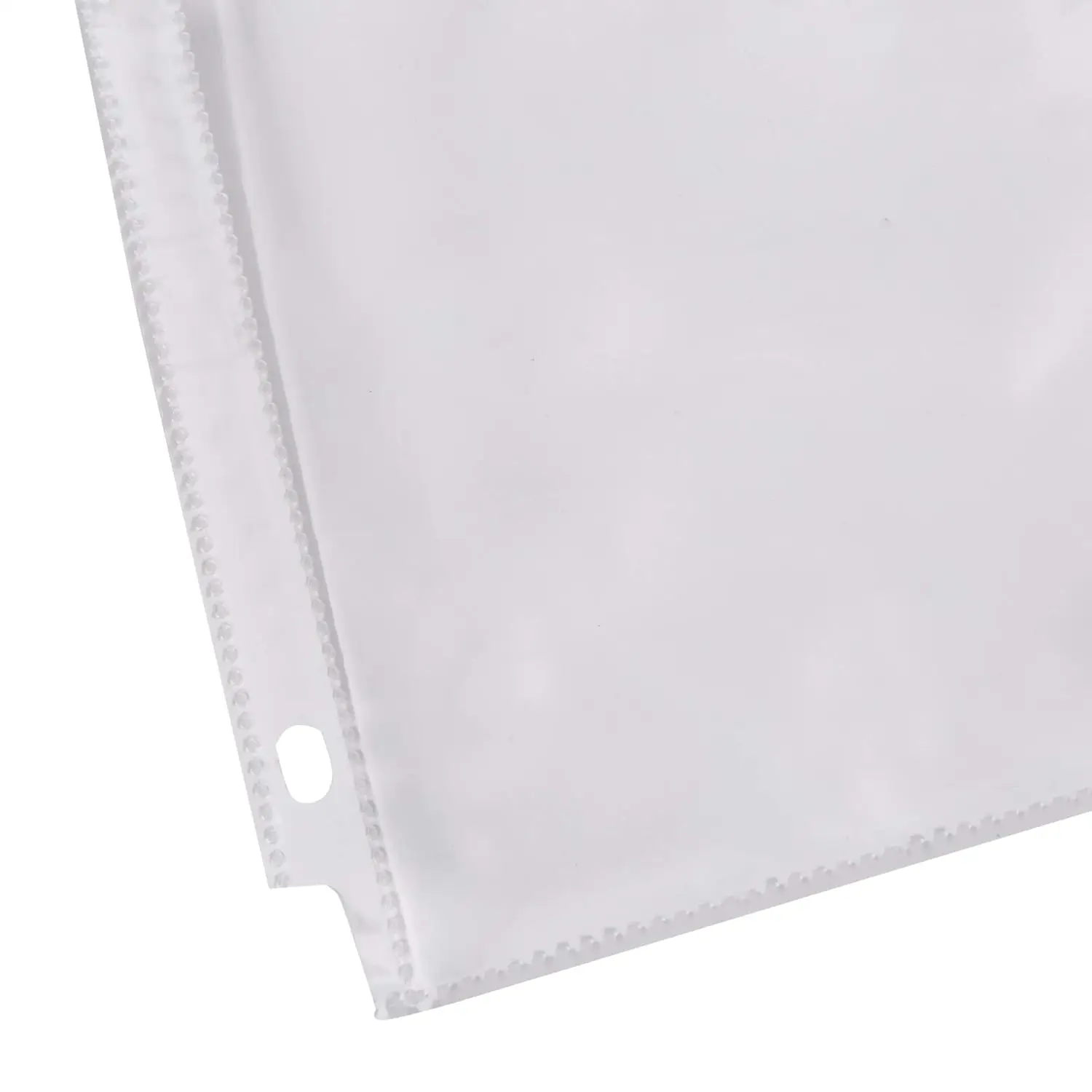 Protetores de folha transparente para fichários de 3 anéis - 8,5 x 11 polegadas, polipropileno, pacote com 100