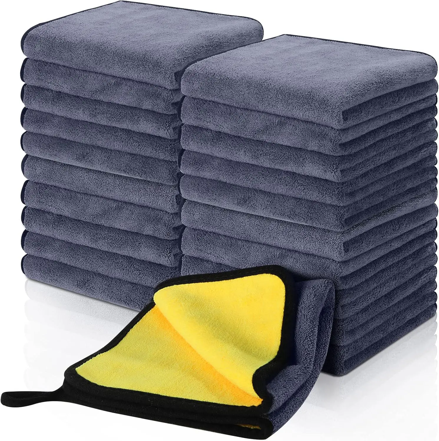 

Microfiber Car Drying Towels 20 Pack 800 GSM Thick Plush Cleaning Cloth for Auto Detailing Absorbent Towels Rags for Car