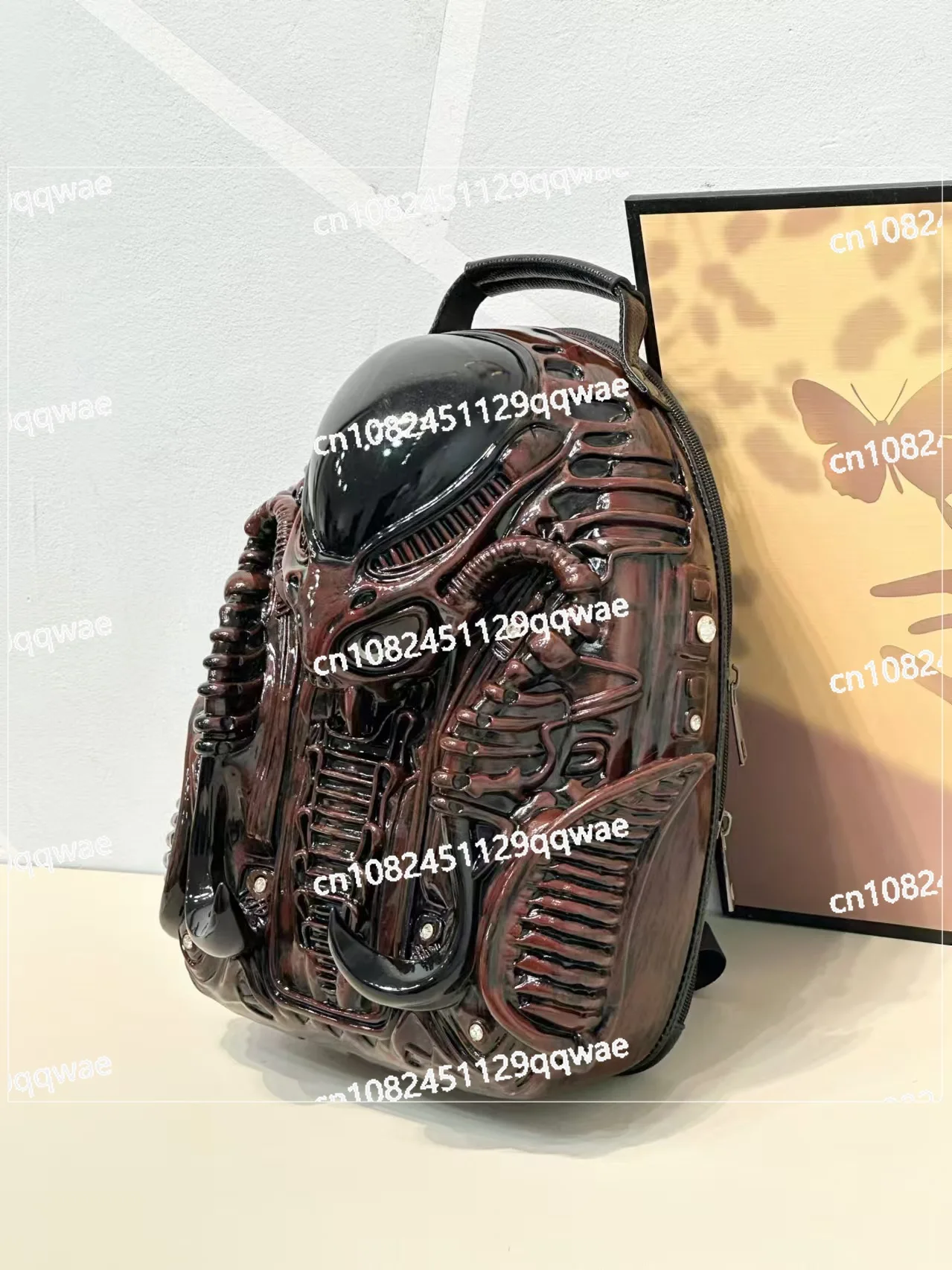 Predator, street punk style, unisex backpack, fashion, unique, special-shaped backpack, personality