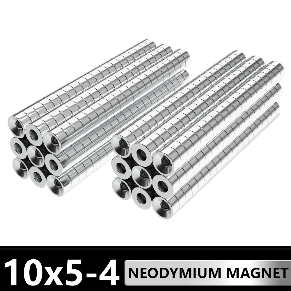 

5~1000Pcs Round Magnet With hole 10x5-4mm N35 NdFeB Super Powerful Neodymium Magnets Strong Permanent Magnetic imanes 10x5hole4