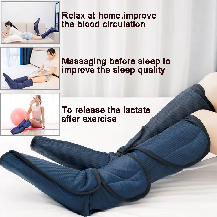 Elektrische Luftdruck-Beinmassage, wiederaufladbar, Wärmekompressionstherapie, Fußmassagegerät