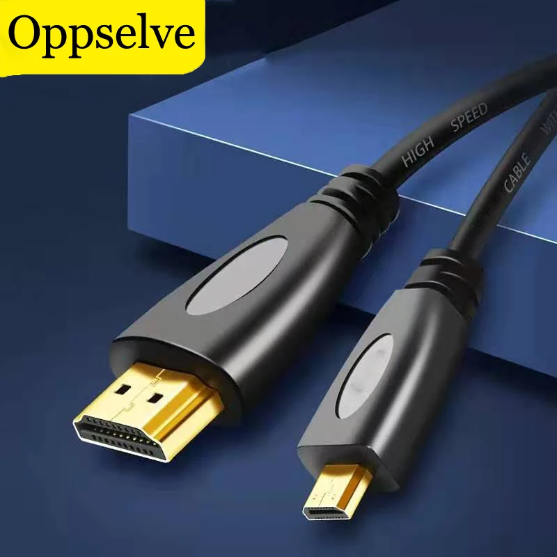 Mikro-, małych i HDMI kompatybilny kabel 1080p 3D Adapter o wysokiej prędkości pozłacana wtyczka dla ekran aparatu żarówka jak Notebook 1M 1.5m 5M