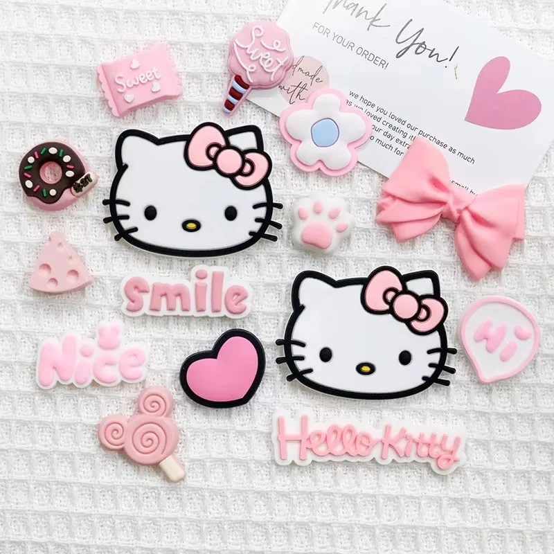New Sanrio Shoe Charm Set PVC Removable DIY Accessories, Animal-Themed Shoe Buckle Decor Kit Xmas Party Gifts