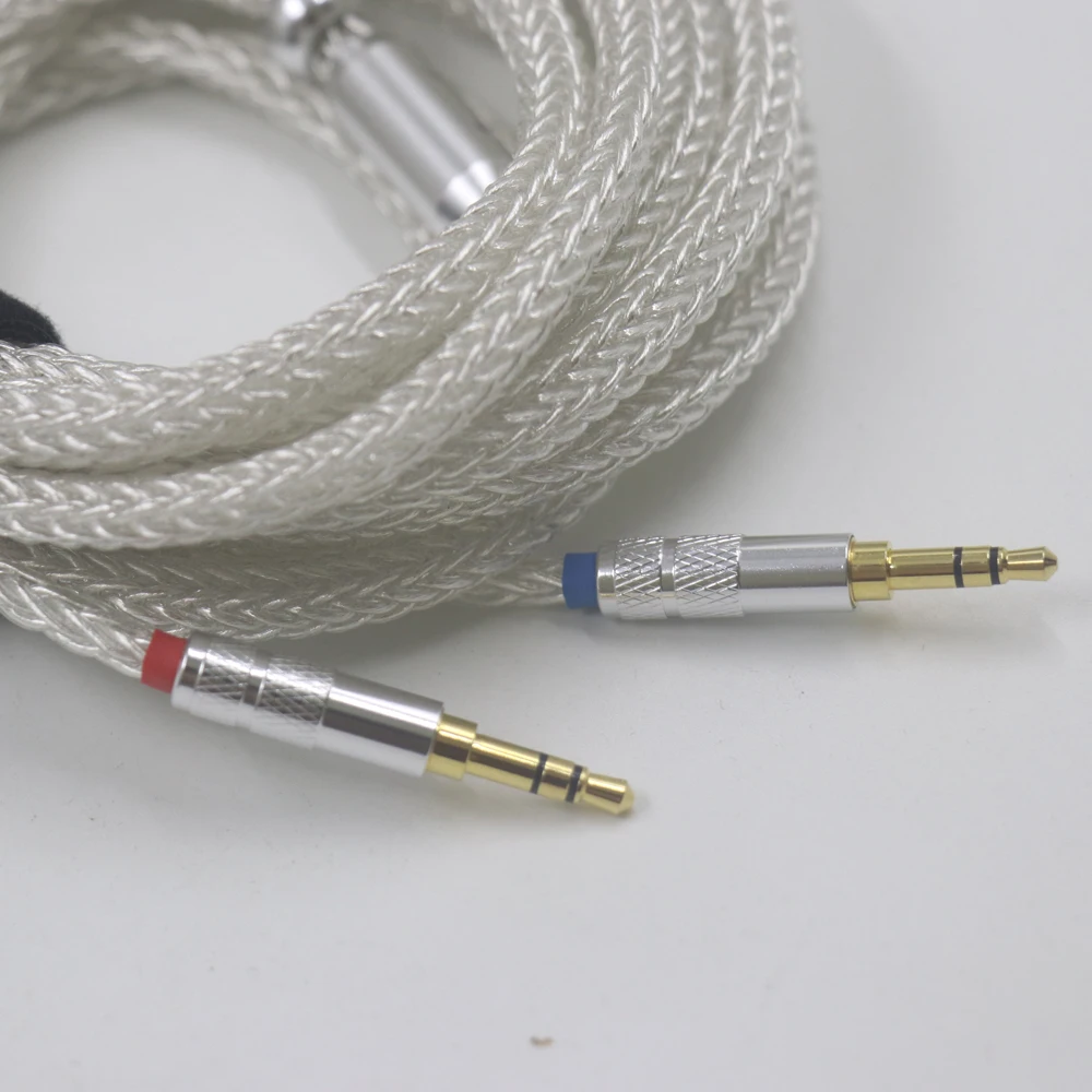هالدين سميكة كابل 16 الأساسية الفضة النقية OCC سماعة ترقية كابل ل Hifiman ديفا برو Hifiman arya سماعة 2x3.5 مللي متر