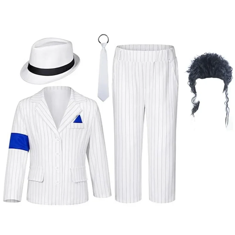 MJ Michael Smooth Criminal Impersonator Outfit Super Star Singer Cosplay Boys Michael Jackson Halloween Costume