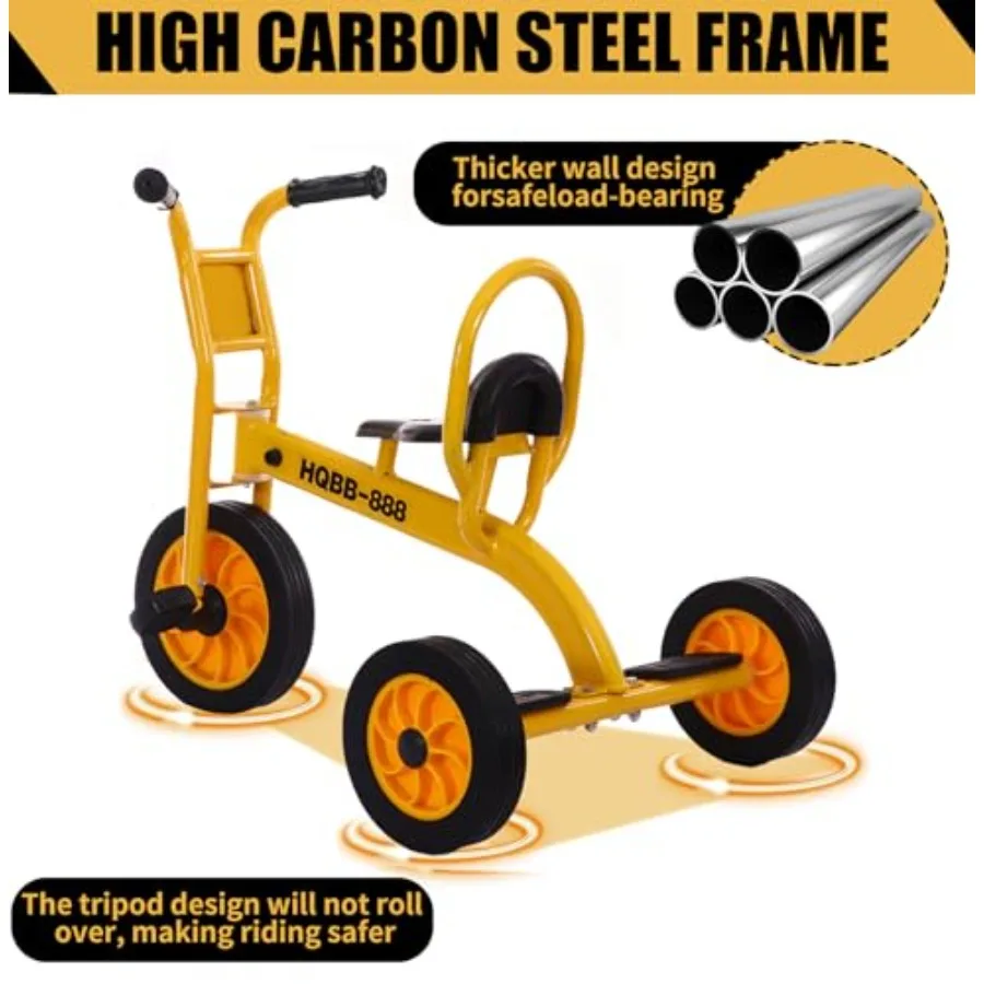 Triciclo per parco giochi in età prescolare Asilo nido Trike per bambini Bici per bambini per ciclisti dai 2 anni in su Tricicli per attrezzature per parchi giochi all'aperto