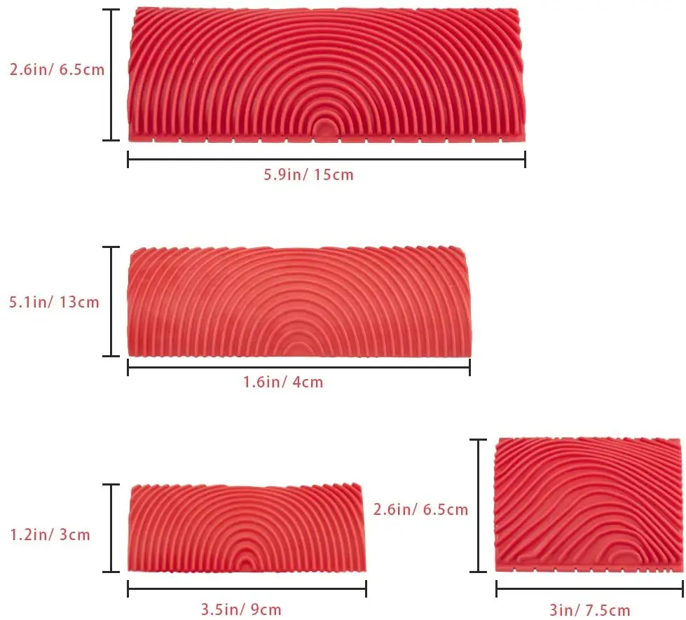 2 Stks/set Rubberen Roller Borstel Schilderen Gereedschap Imitatie Hout Korrelen Muur Schilderen Home Decoration Art Embossing Diy Graining
