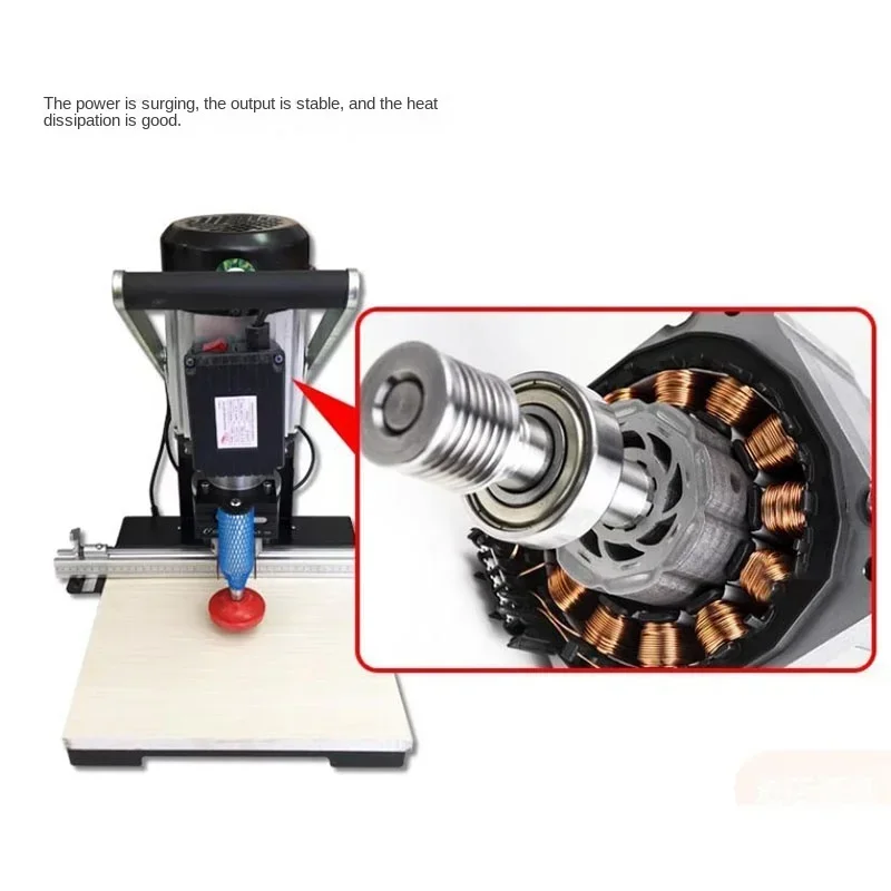 1100W ไม้บานพับเจาะแบบพกพาเครื่องตัดสาม-in-one CNC multi-function กึ่งอัตโนมัติเจาะเครื่องเครื่องกลึง DIY