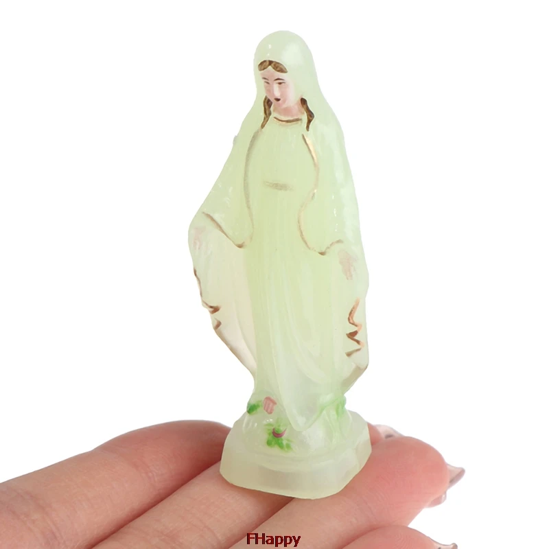 Catholic Virgin Mary Statue Figure Handmade Figurine Religious Gift Xmas Desktop Home Decorative Ornaments