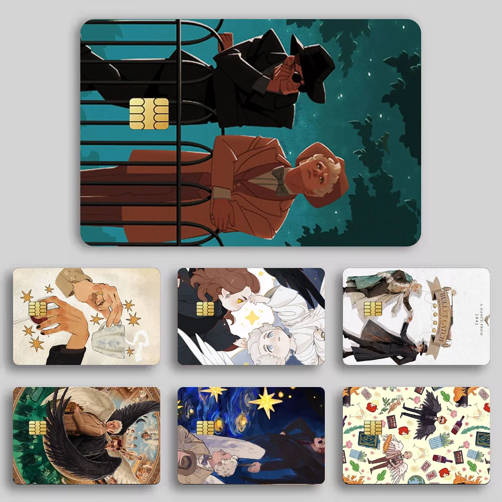 

Good O-Omens Stickers Cartoon Decorative Small Waterproof Chip 4PCS Card Sticker New Anti-Scratch